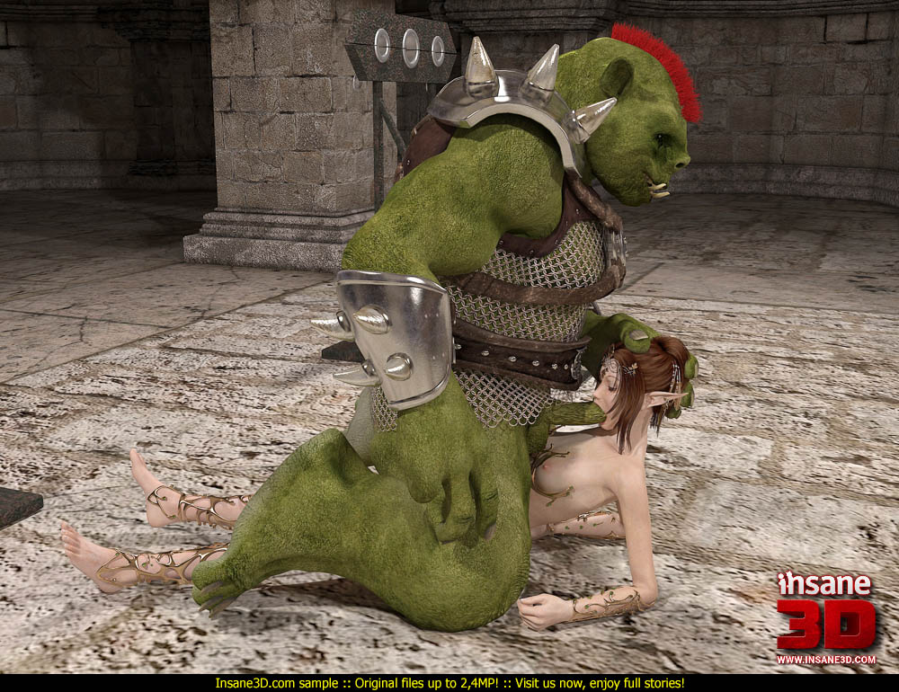 Bizarre Monster Porn - Monster Porn Cartoons: Petite female elf trapped and roughed up by a horny  monster