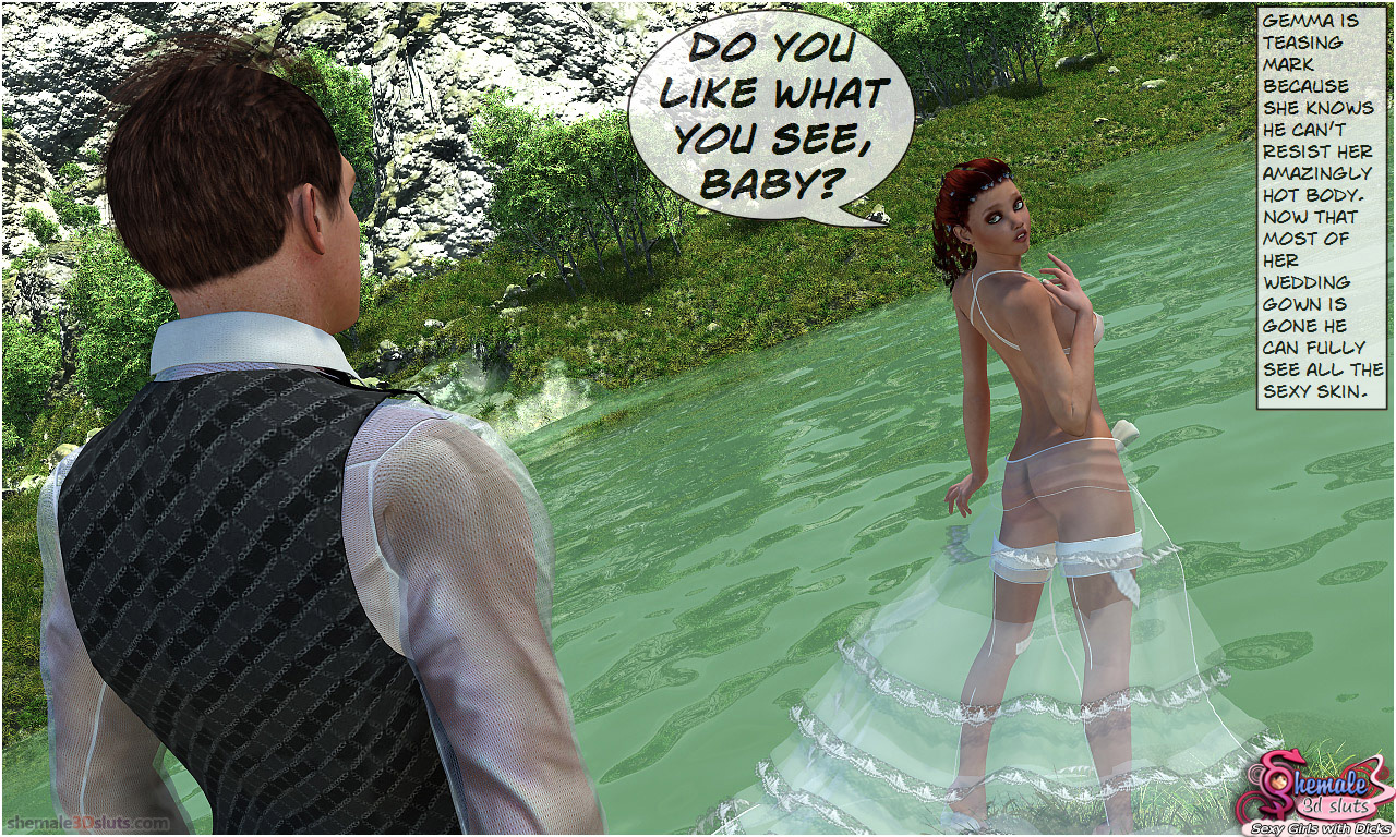 Shemale In Lake - Naughty Shemale Bride. Foul mister is deeply mating with a schoolgirl  transsexual hottie near the lake