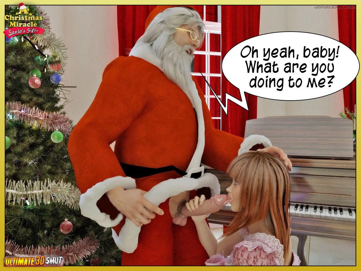 Santa Claus Porn Comic - A Christmas Miracle: Santa's Gift. Kinky Santa Claus furiously penetrates  young damsels till cum